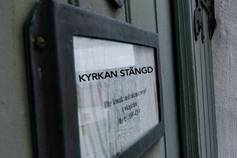 Stängd kyrka