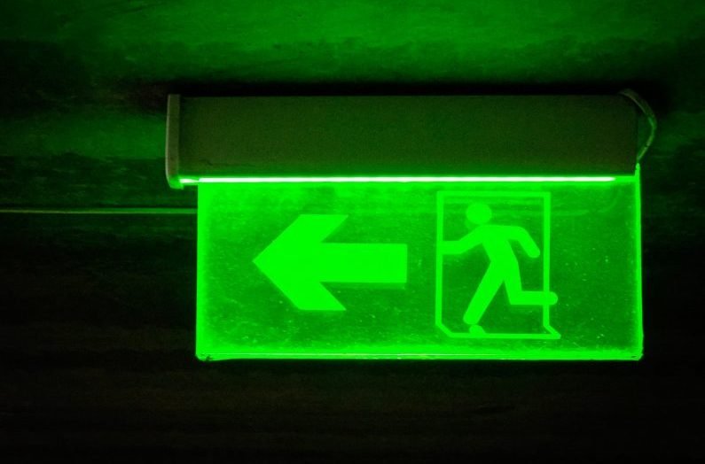 fire exit signage